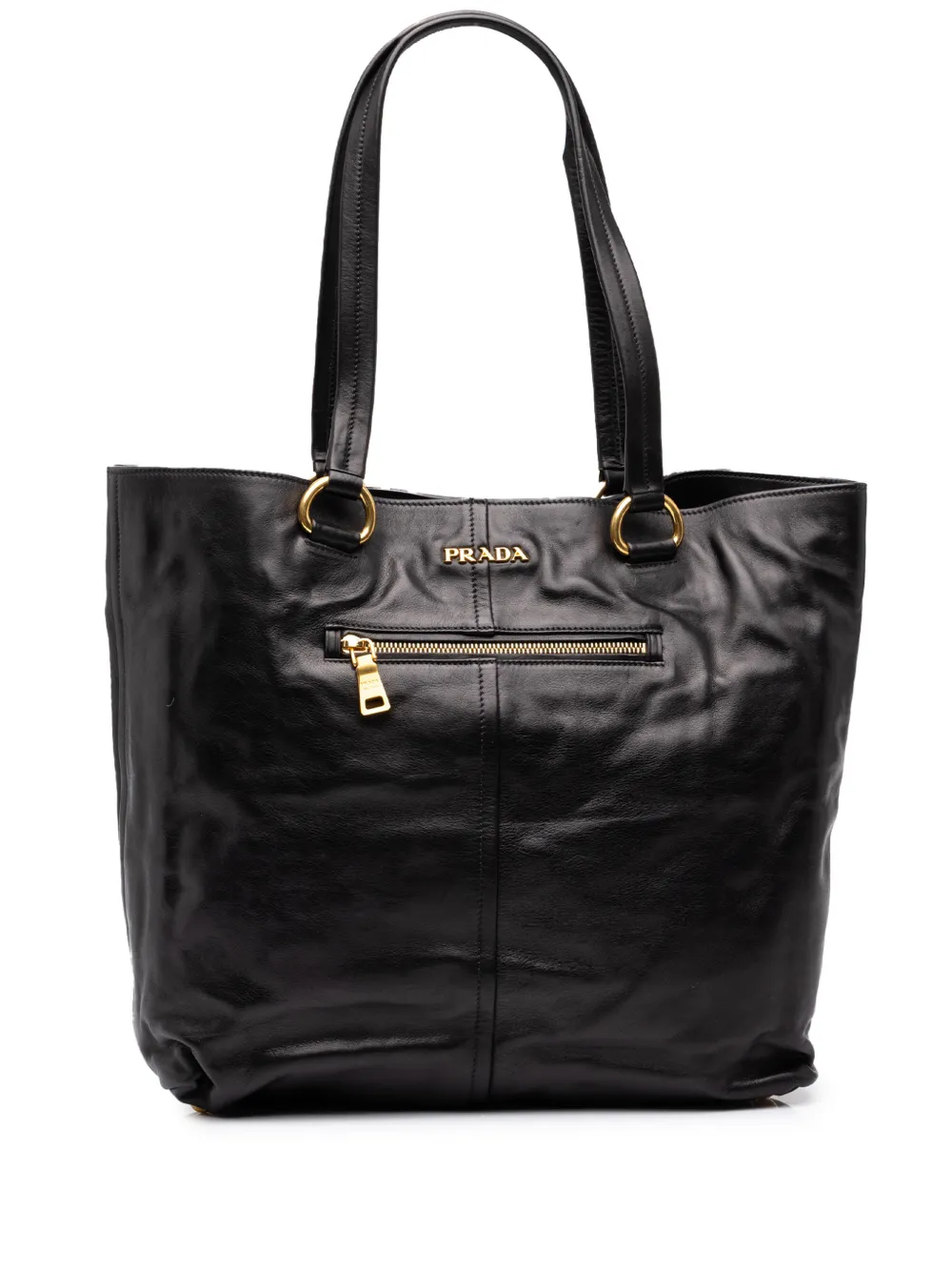Prada Pre-Owned 2010-2026 Soft Calf tote bag - Noir Prada Pre-Owned 2010-2026 Soft Calf tote bag - Noir