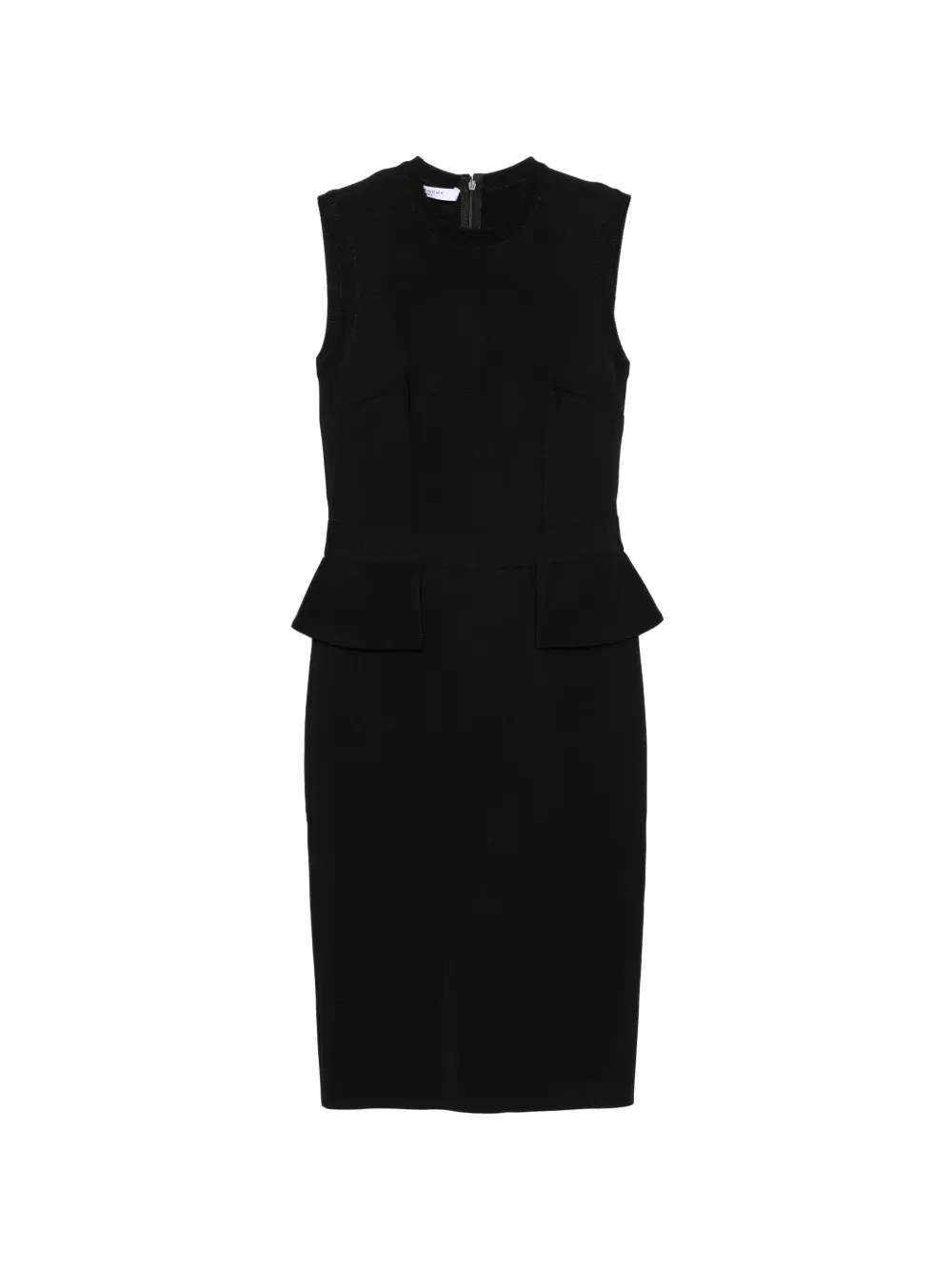 Givenchy Pre-Owned Abito midi smanicato con peplo anni 2010 - Nero