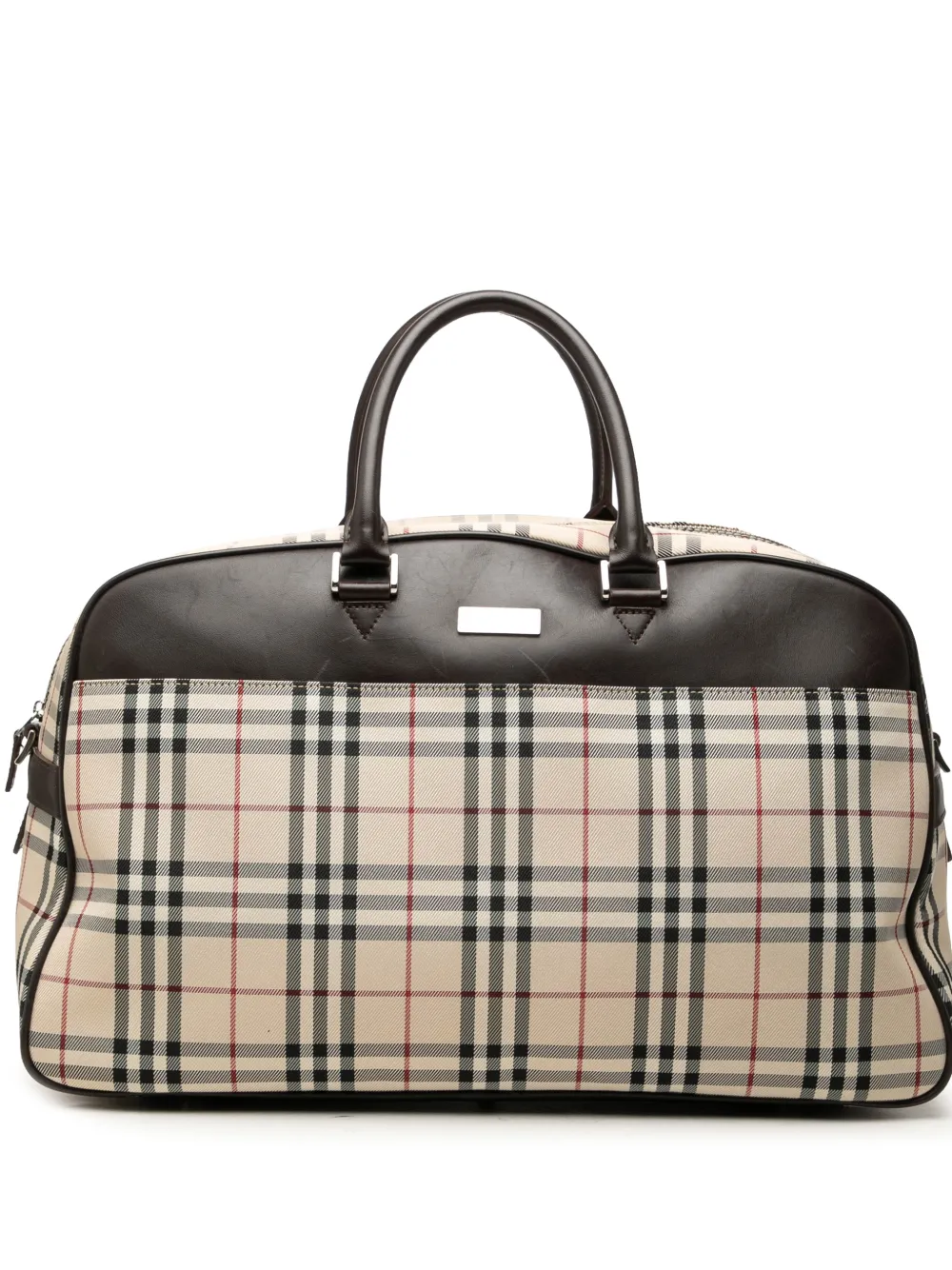 Burberry Pre-Owned 2000-2017 House Check Canvas boston bag - Neutrals