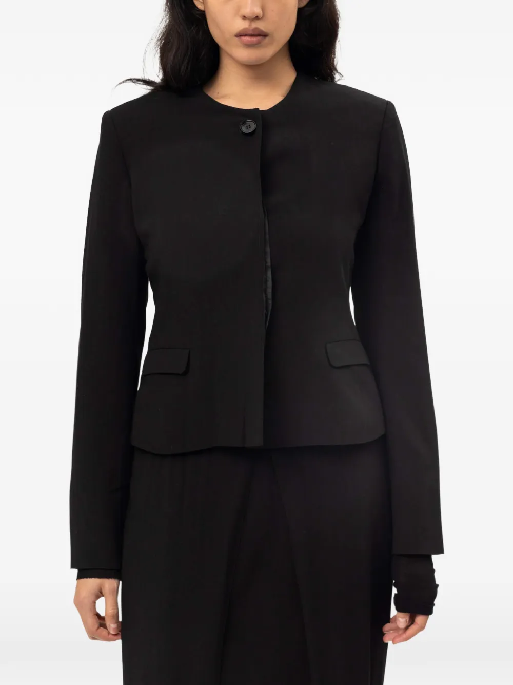AVAVAV Bella pleated blazer Zwart
