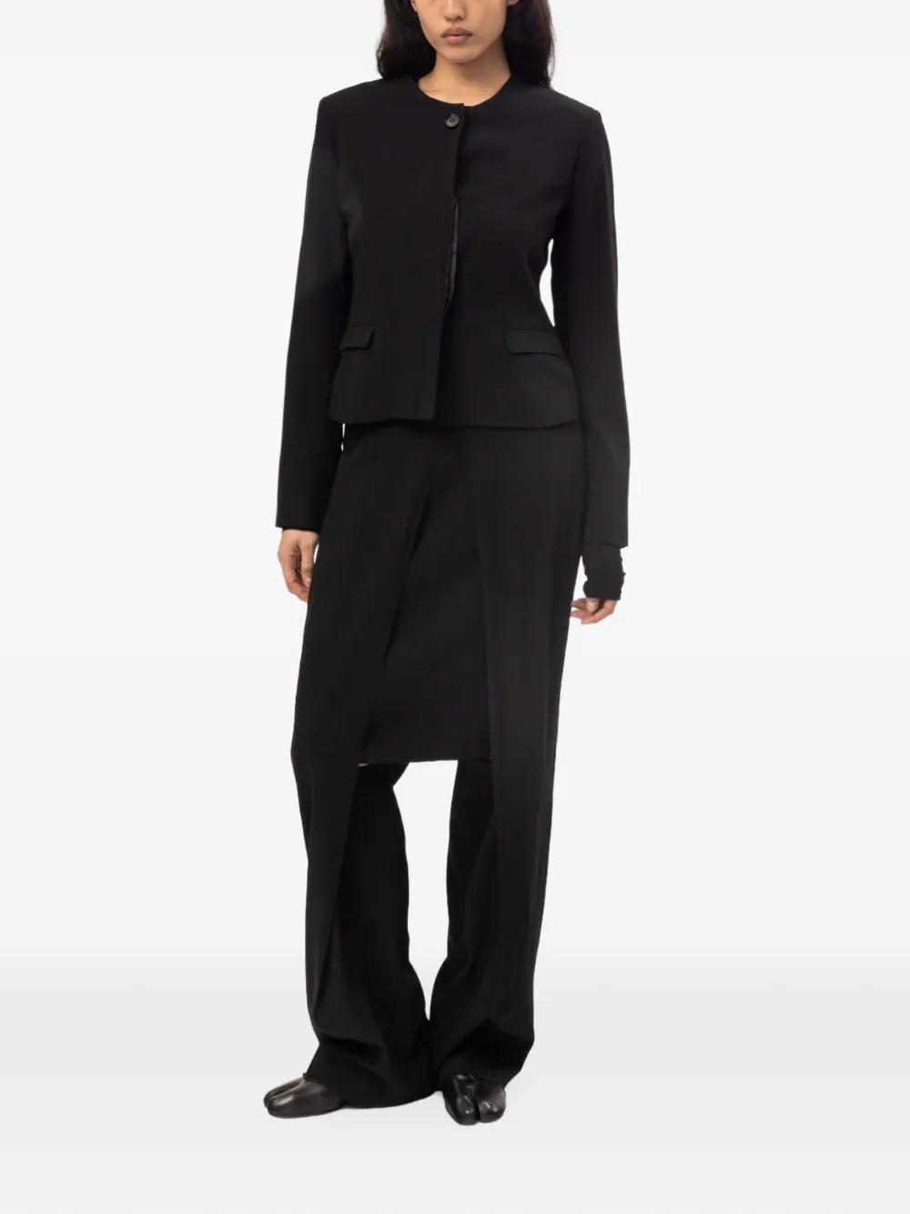 AVAVAV Bella pleated blazer Zwart