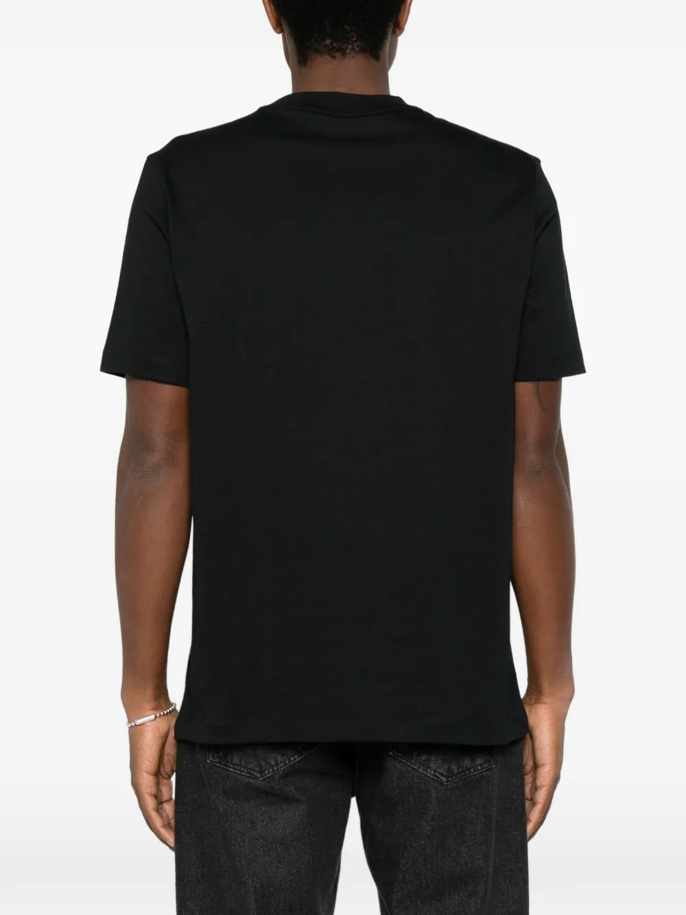 HUGO Daffilo cotton-jersey T-shirt with graphic print Zwart