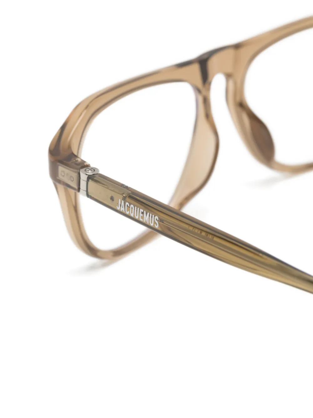 Jacquemus Les Lunettes 214 pilot-frame glasses Beige