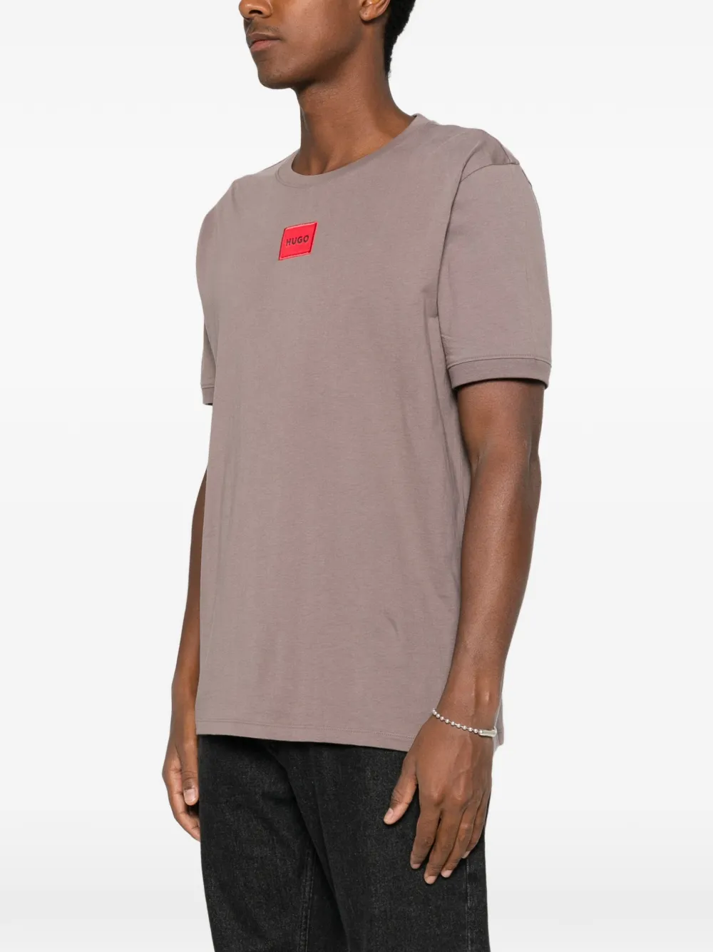 HUGO logo-patch T-shirt Bruin