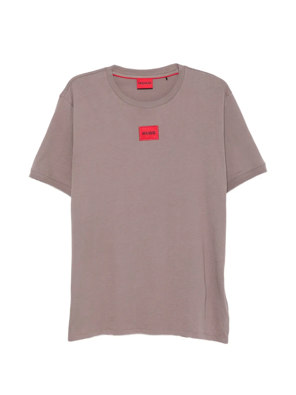 HUGO logo-patch T-shirt - Marrone