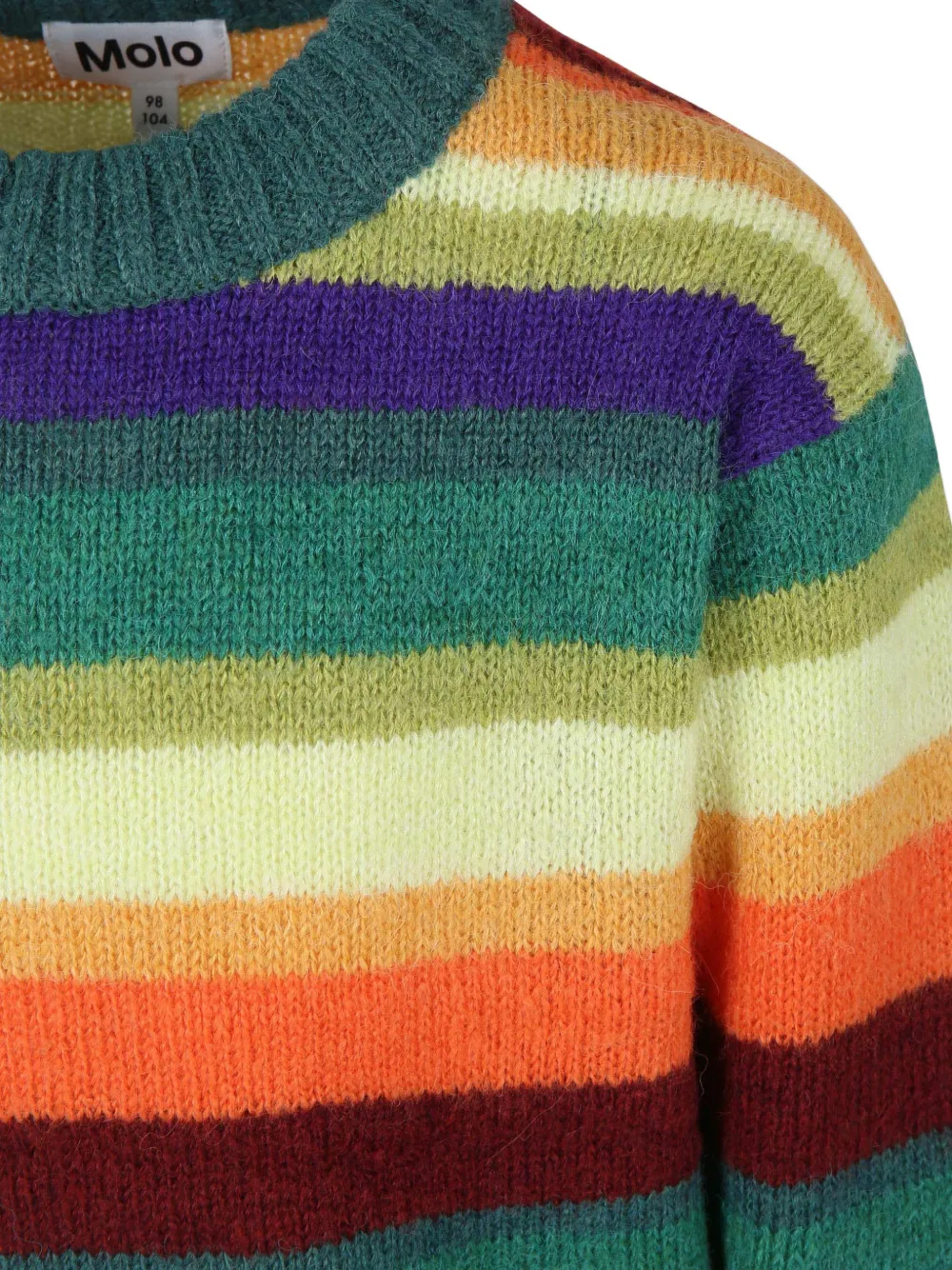 Molo striped cotton sweater Groen