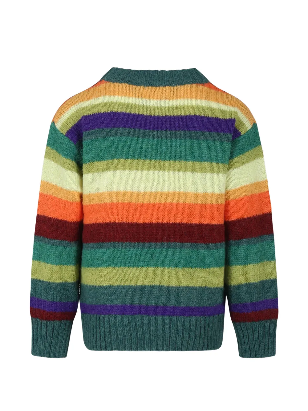 Molo striped cotton sweater Groen
