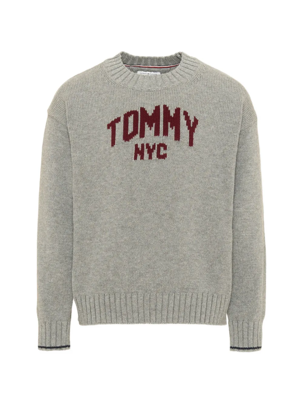 Tommy Hilfiger Junior Varsity gebreide trui met logo-intarsia Grijs