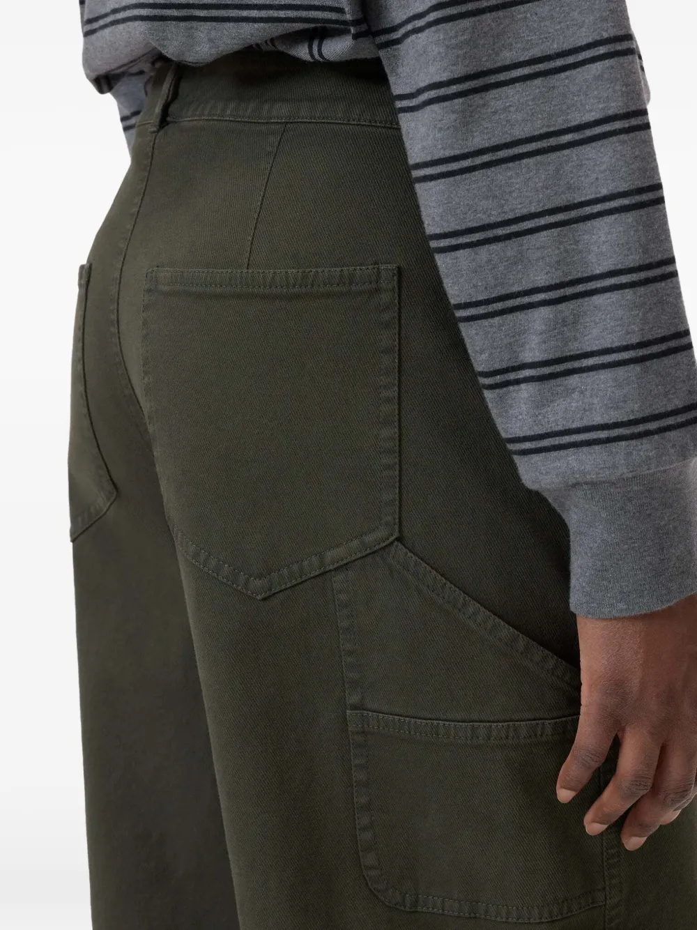 Closed Bouna mid-waist jeans met toelopende pijpen Groen
