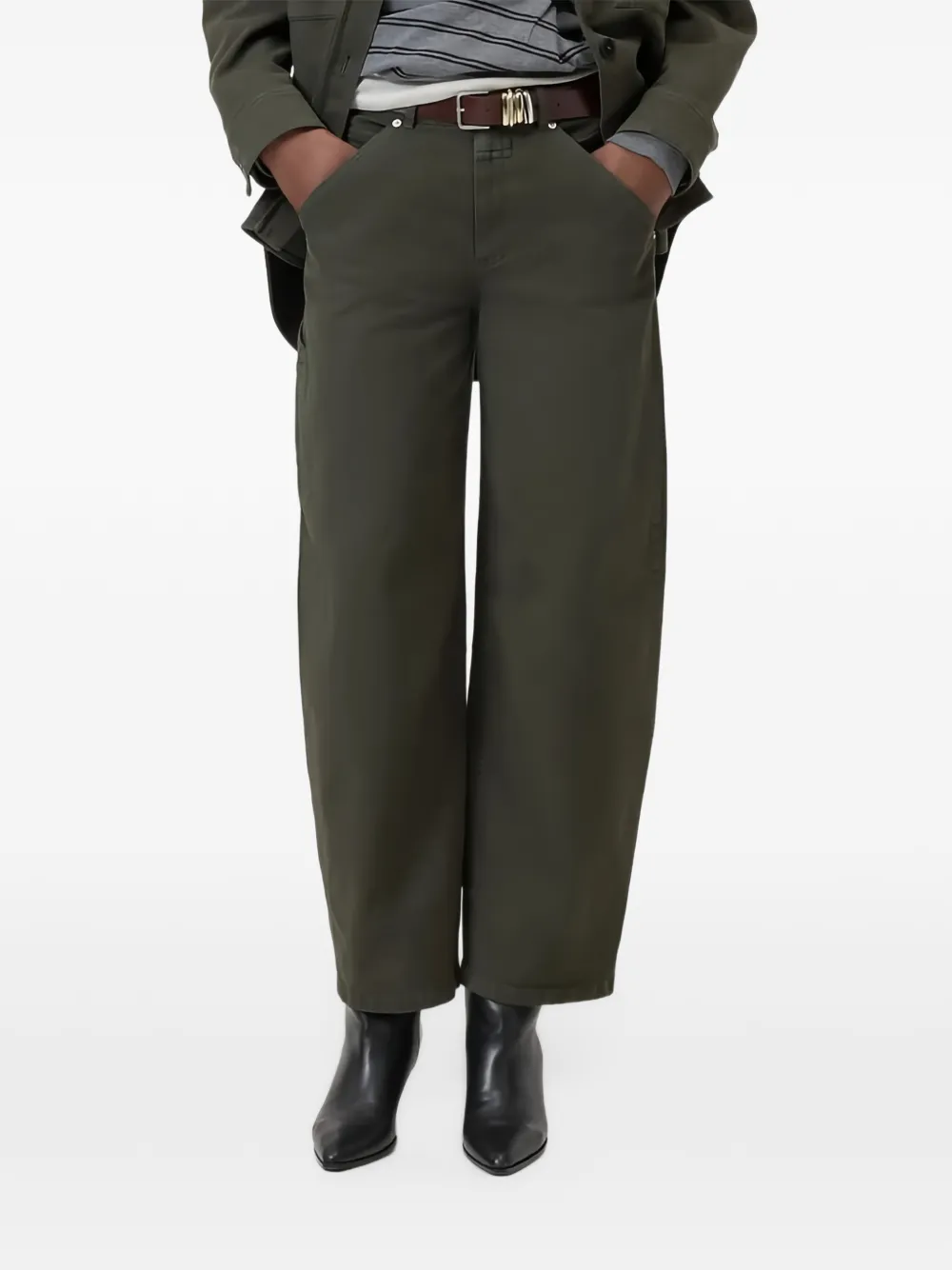 Closed Bouna mid-rise tapered jeans - Verde