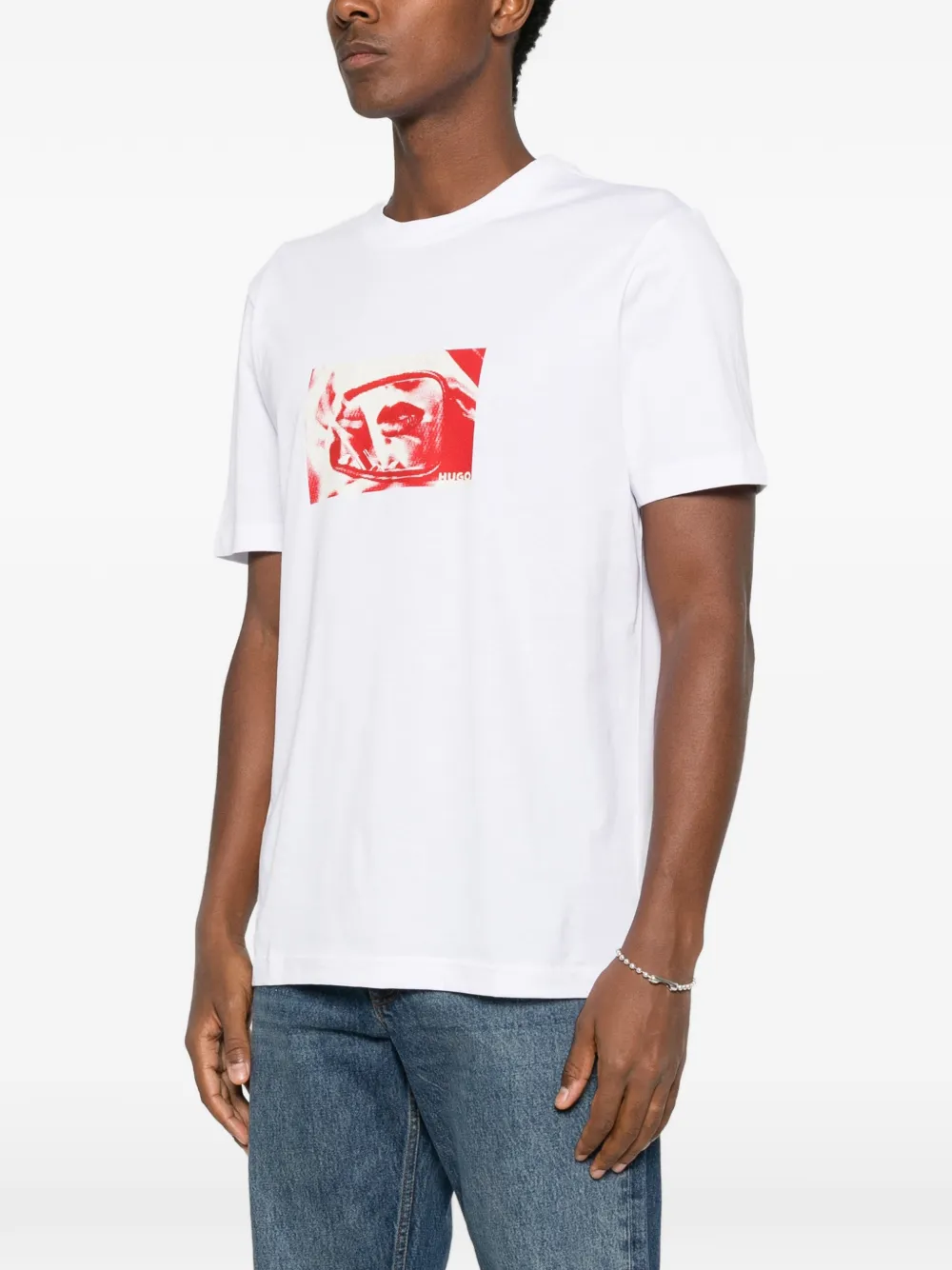 HUGO graphic-print T-shirt Wit