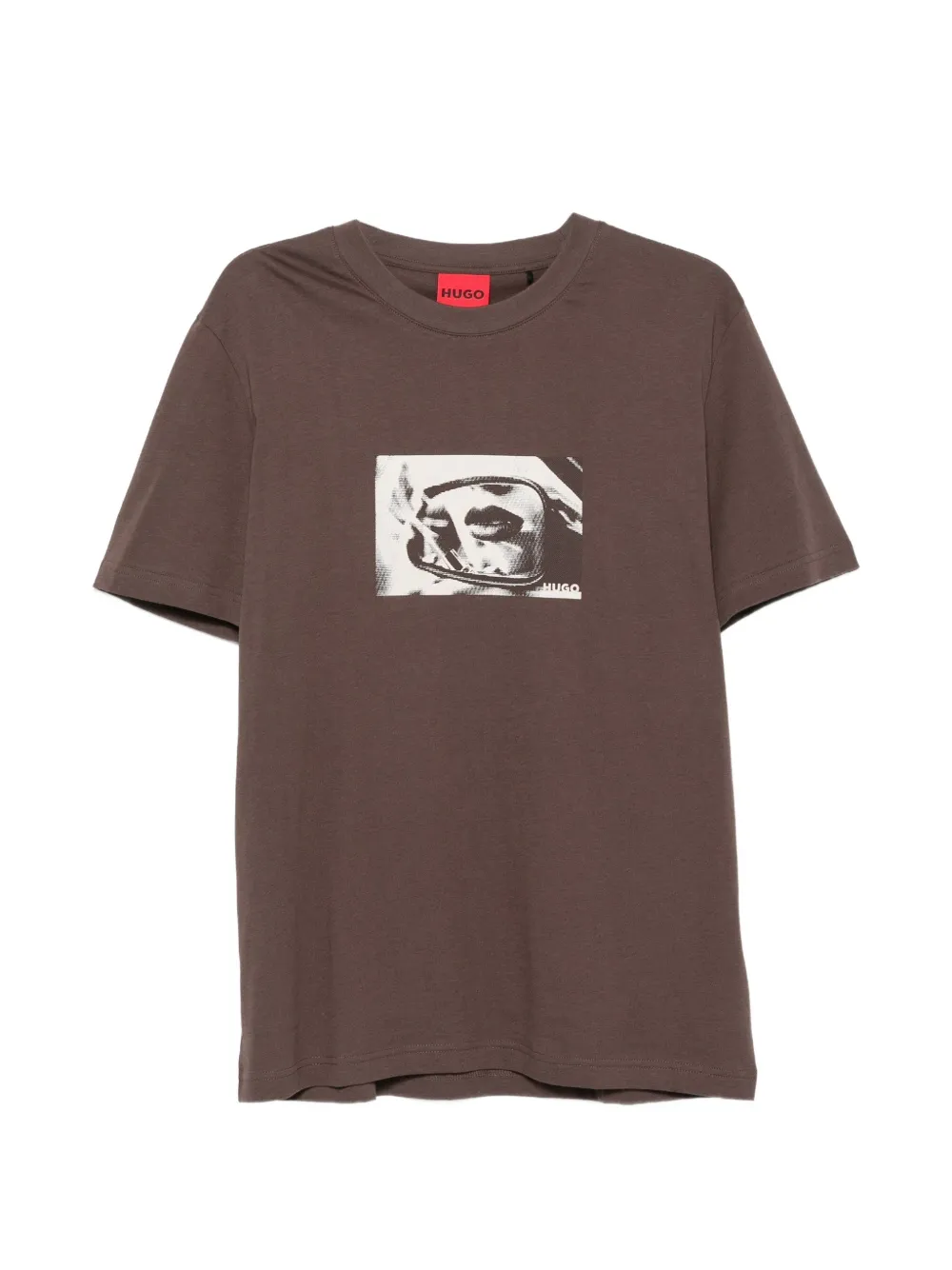 HUGO graphic-print T-shirt - Marrone