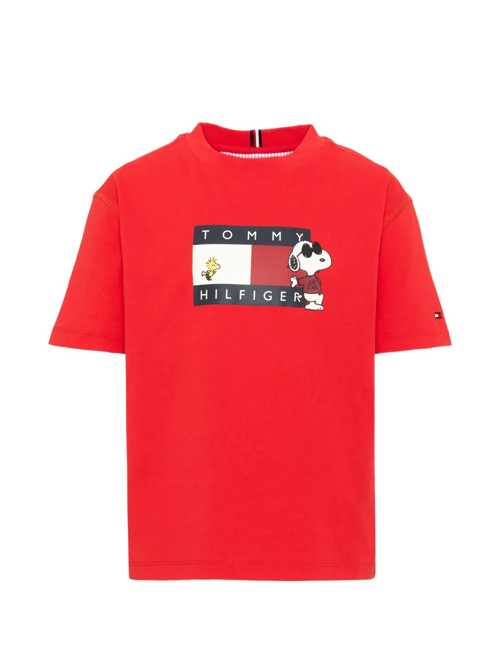 Tommy Hilfiger Junior x Peanuts Flag logo-print T-shirt - Rosso