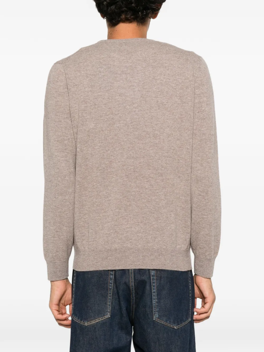 Brooks Brothers logo-embroidered crew-neck sweater Bruin