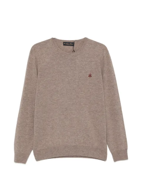 Brooks Brothers logo-embroidered crew-neck sweater