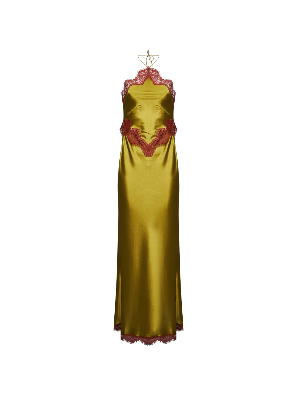 Retrofete Everly lace-trimmed halterneck maxi dress - Grün