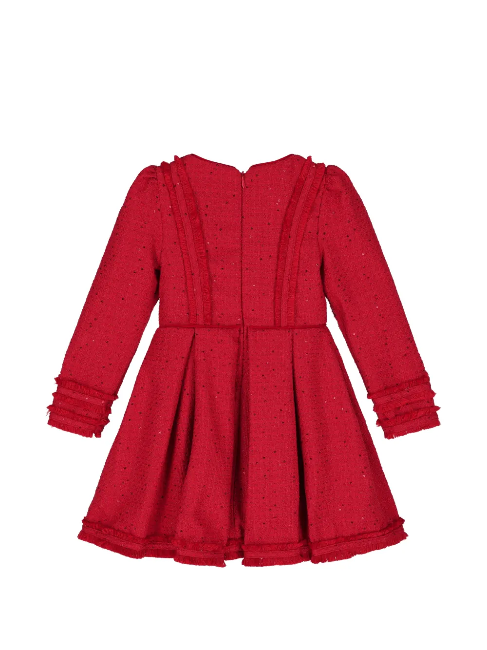 Abel & Lula sequin-embellished tweed dress Rood