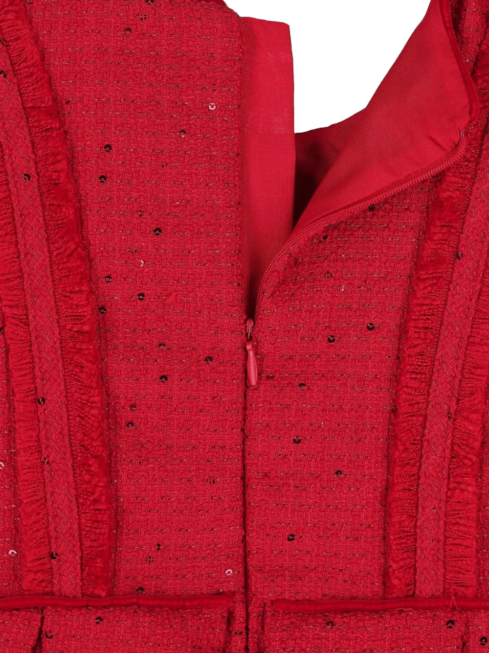 Abel & Lula sequin-embellished tweed dress Rood