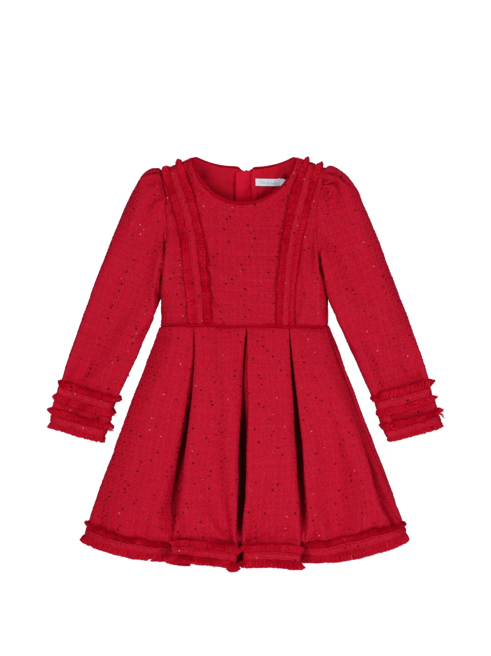 Abel & Lula sequin-embellished tweed dress Rood