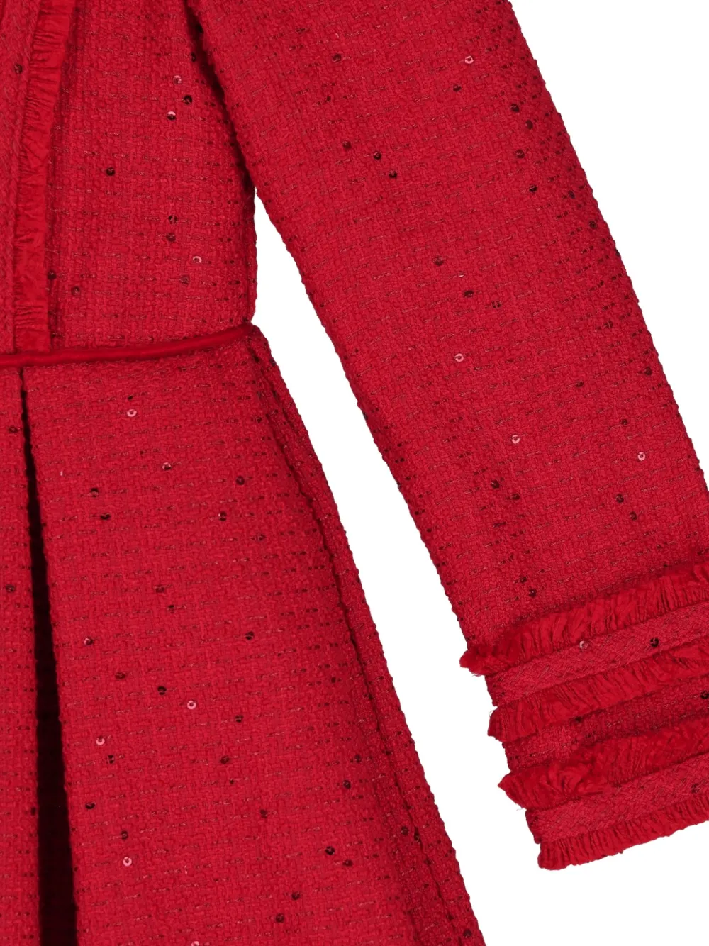 Abel & Lula sequin-embellished tweed dress Rood