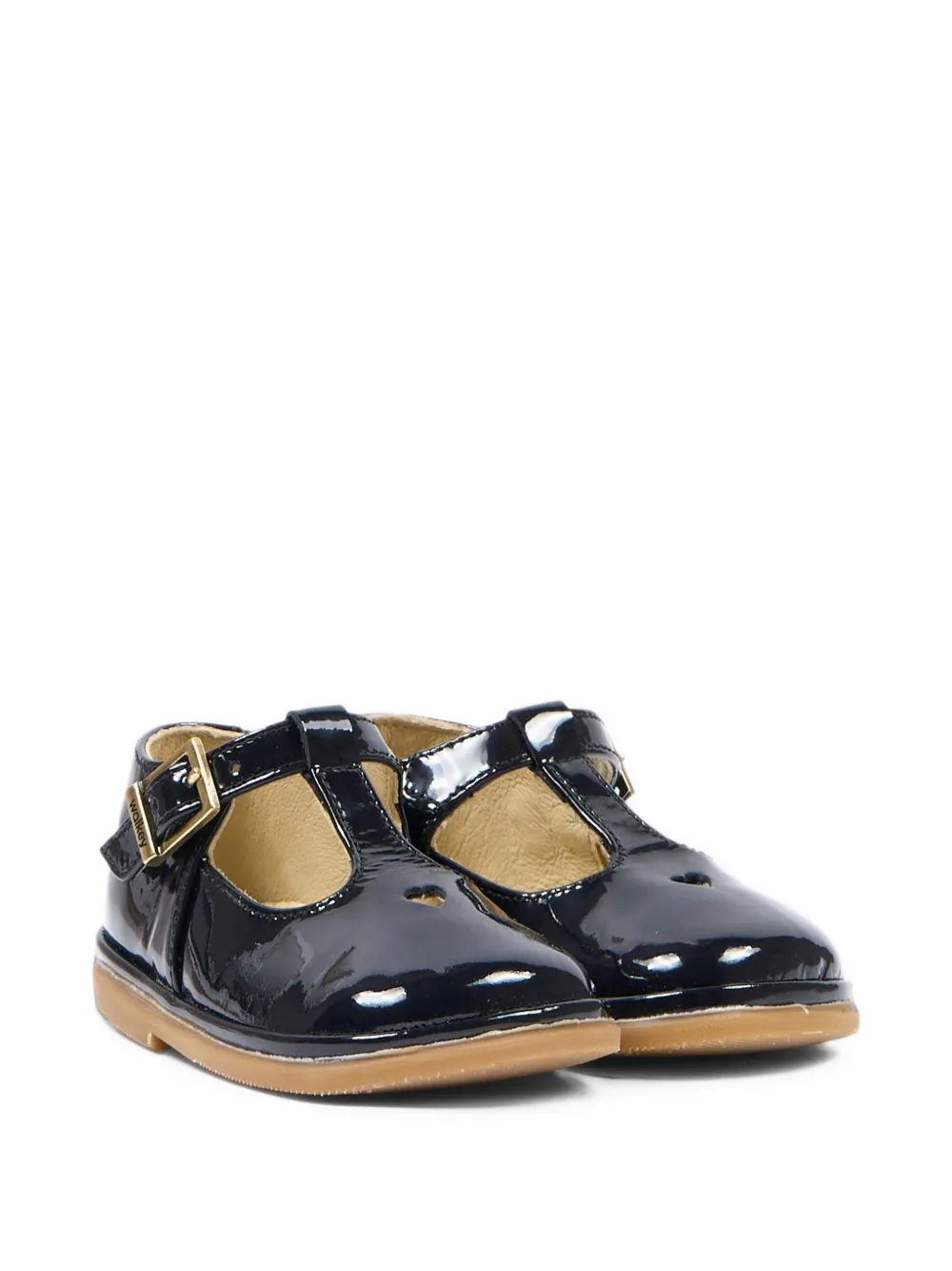 Walkey patent-leather T-bar ballet flats - Blu