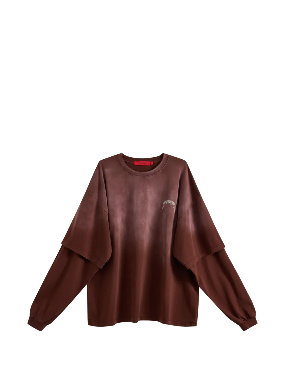 ACUPUNCTURE 1993 logo-print long-sleeve T-shirt - Marron