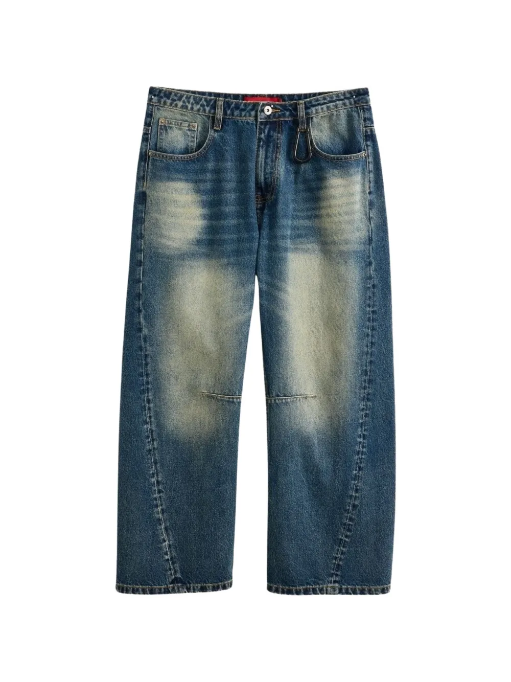 ACUPUNCTURE 1993 faded-effect carabiner-detail jeans - Bleu