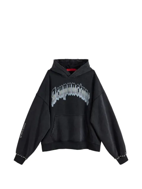 ACUPUNCTURE 1993 graphic-print stud-embellished hoodie
