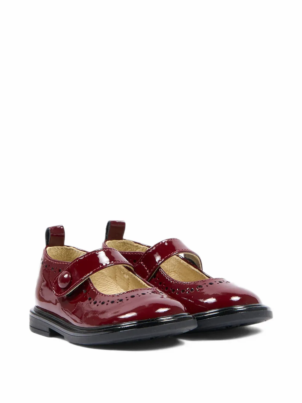 Walkey brogue patent-leather ballet flats - Rosso