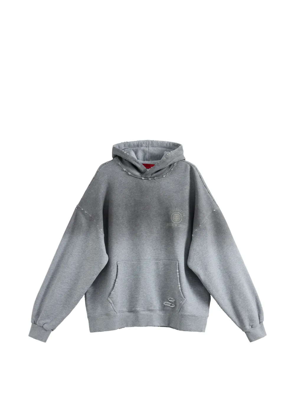 ACUPUNCTURE 1993 distressed gradient-effect hoodie