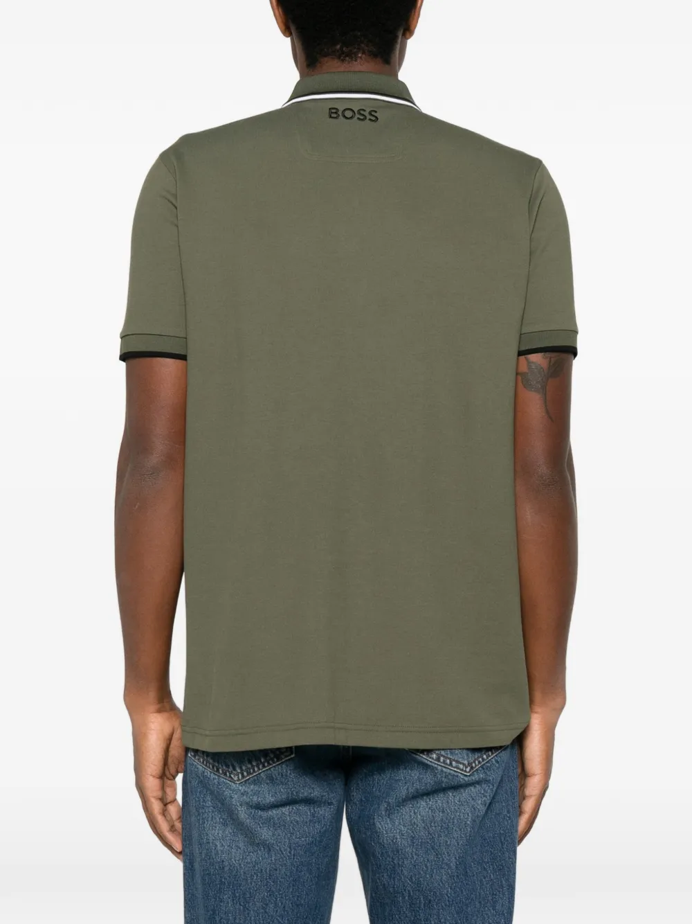 BOSS Poloshirt met logoprint Groen