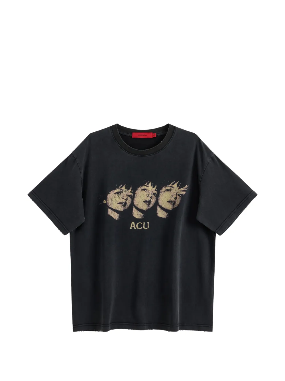 ACUPUNCTURE 1993 graphic-print distressed T-shirt - Noir