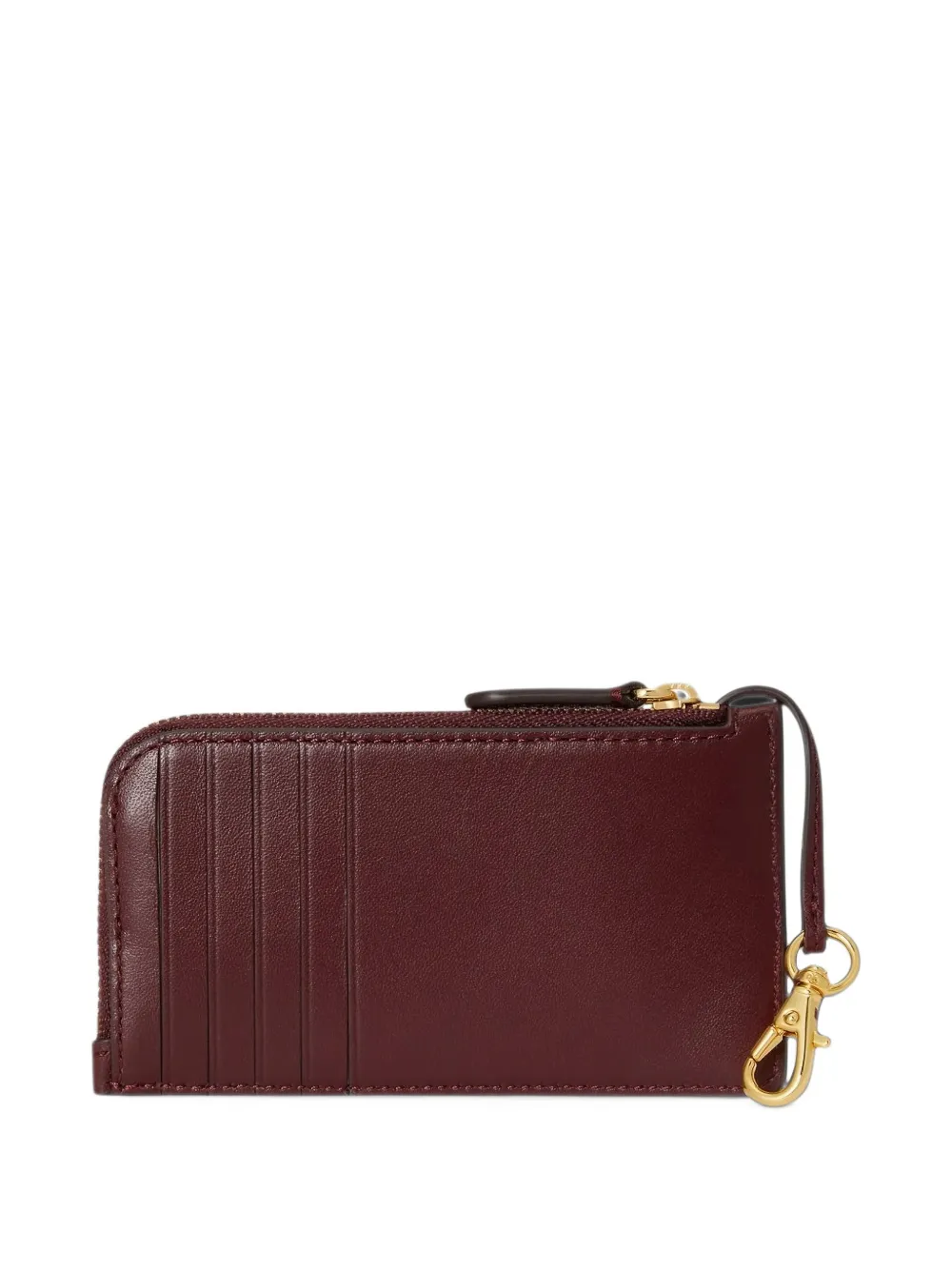 Lauren Ralph Lauren LRL kalfsleren pasjeshouder met logo Rood