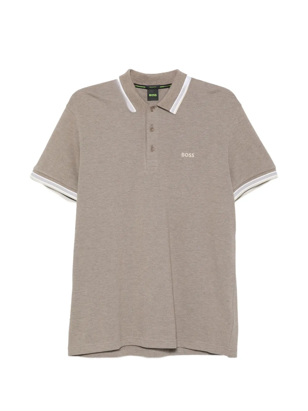 BOSS logo-embroidered polo shirt - Nude