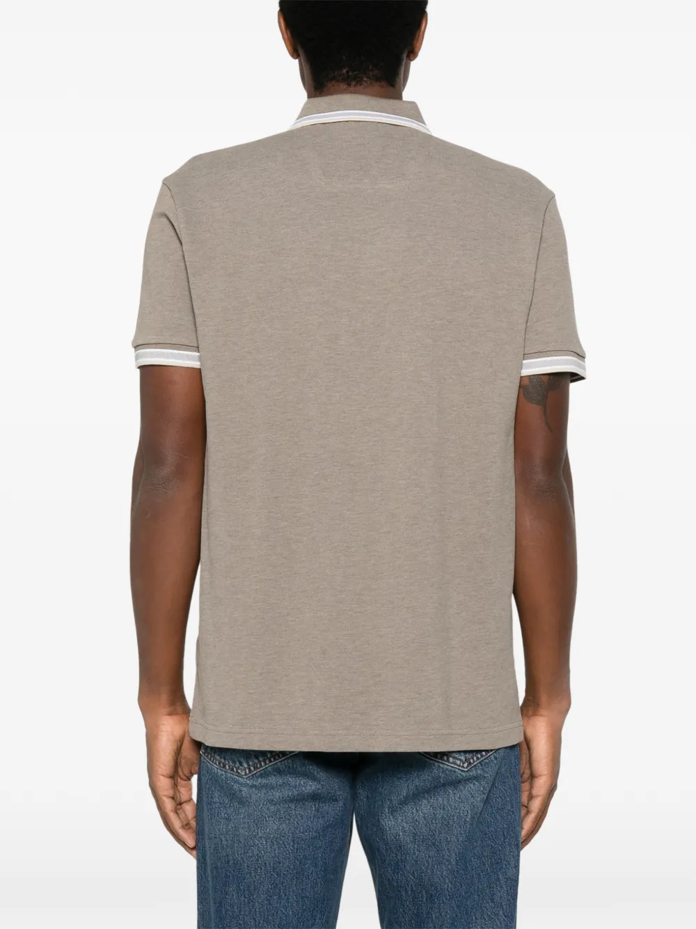 BOSS Poloshirt met geborduurd logo Beige