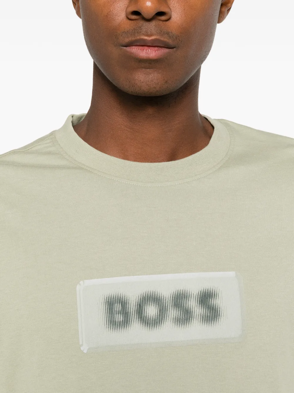 BOSS T-shirt met logopatch Groen