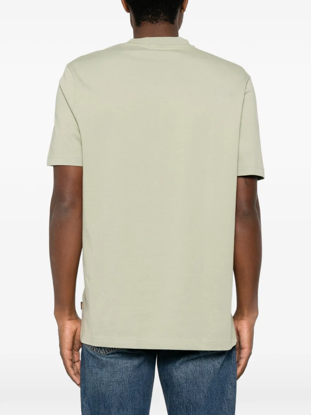 BOSS T-shirt met logopatch Groen