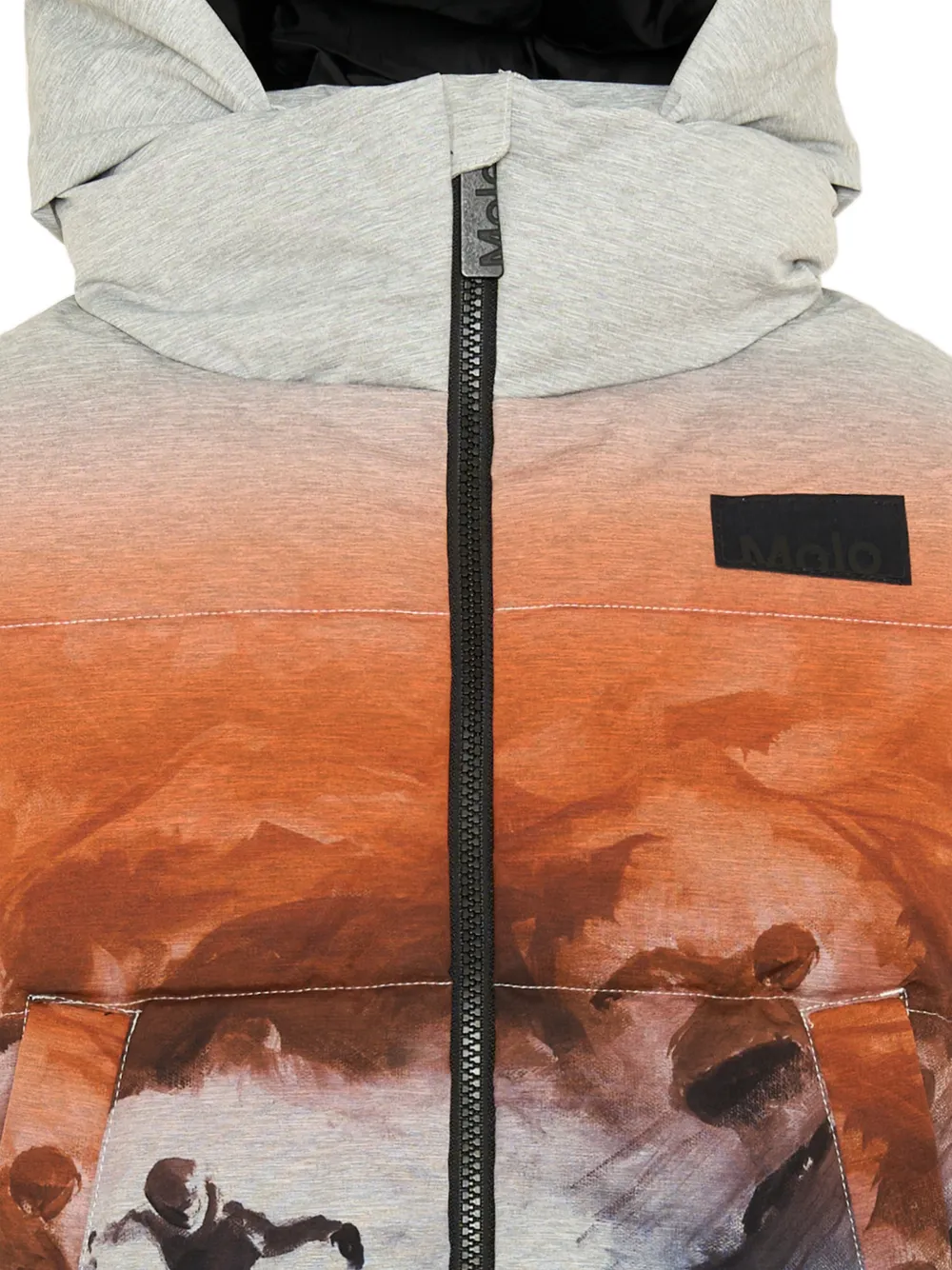 Molo Hilo graphic-print padded jacket Oranje