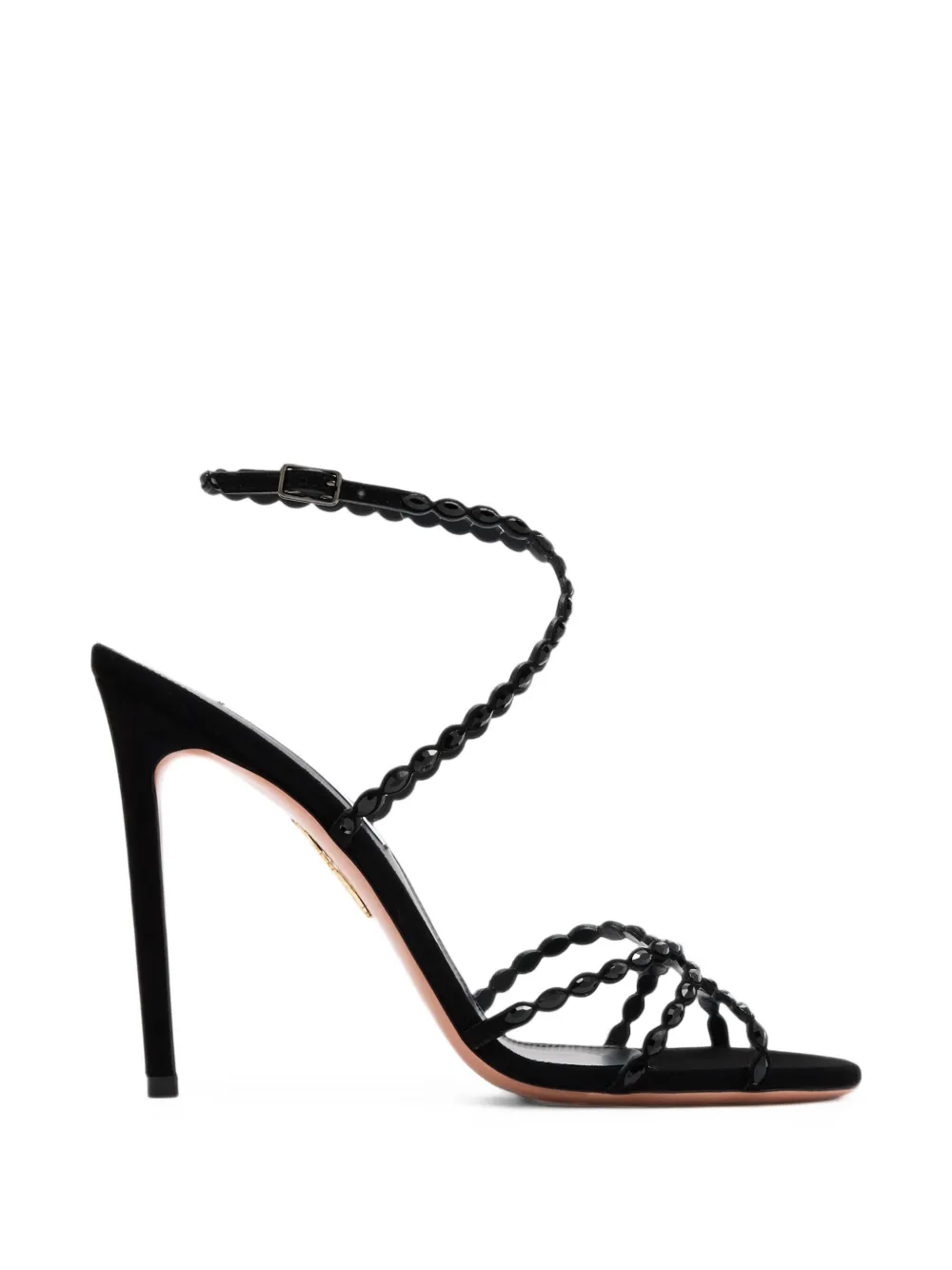 Aquazzura crystal-embellished suede sandals - Schwarz
