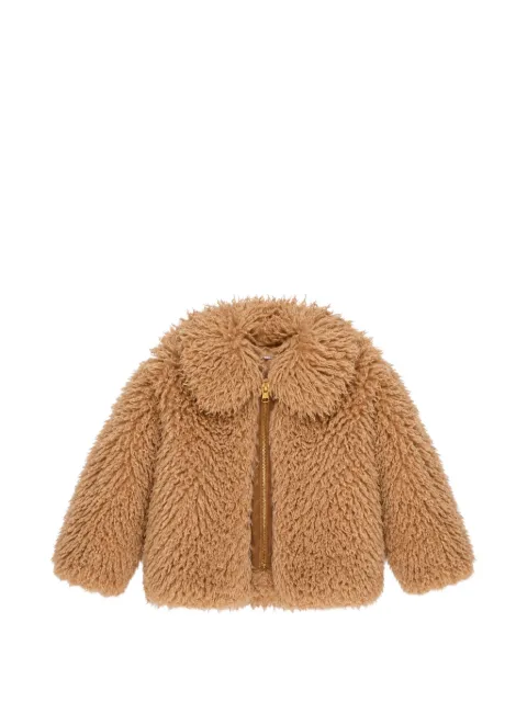 Miss Grant Kids faux-fur zip-up coat