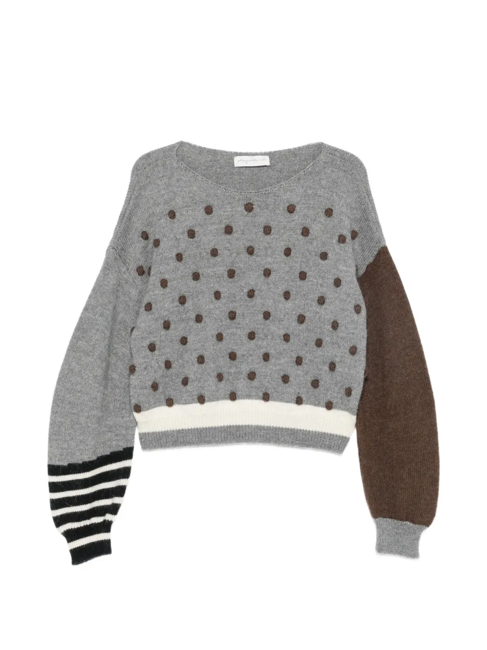 Phisique Du Role pull colour block à pois - Gris Phisique Du Role pull colour block à pois - Gris