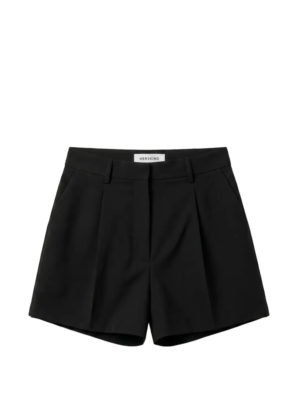 HERSKIND Runi high-waist tailored shorts - Nero