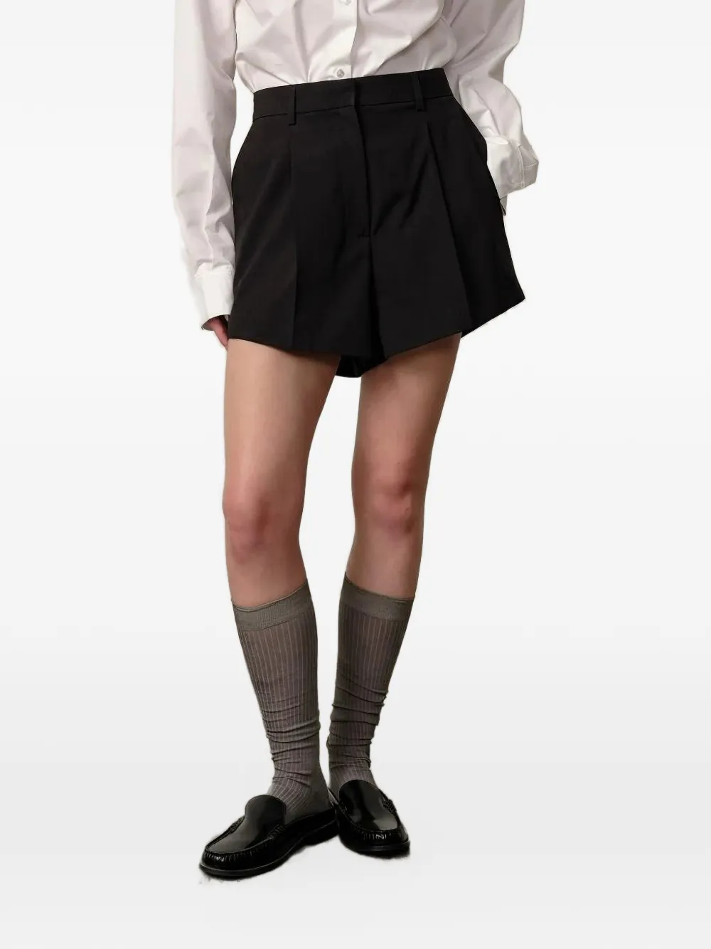 HERSKIND Runi getailleerde high-waist shorts Zwart