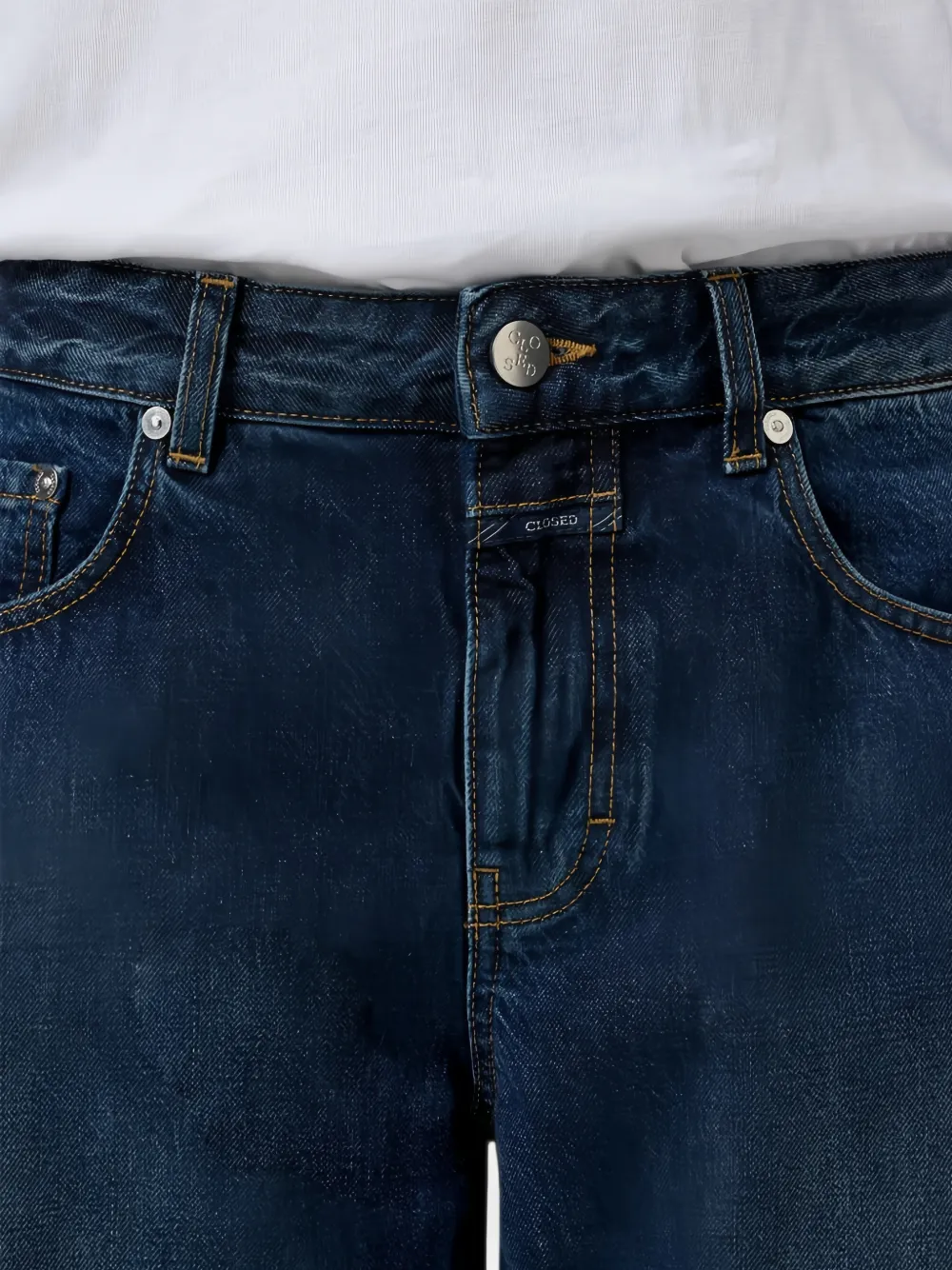 Closed Jayla jeans met wijde pijpen en logo-patch Blauw