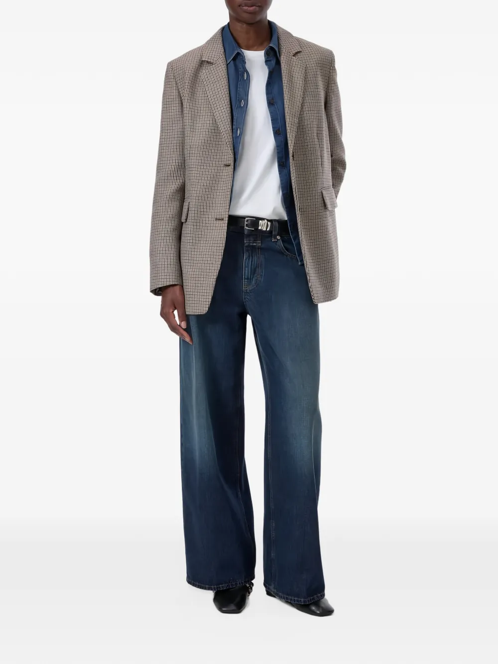 Closed Jayla logo-patch wide-leg jeans - Bleu Closed Jayla logo-patch wide-leg jeans - Bleu