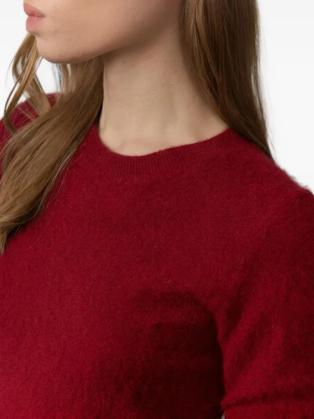 HERSKIND Wollen trui met mouwen tot de ellebogen Rood