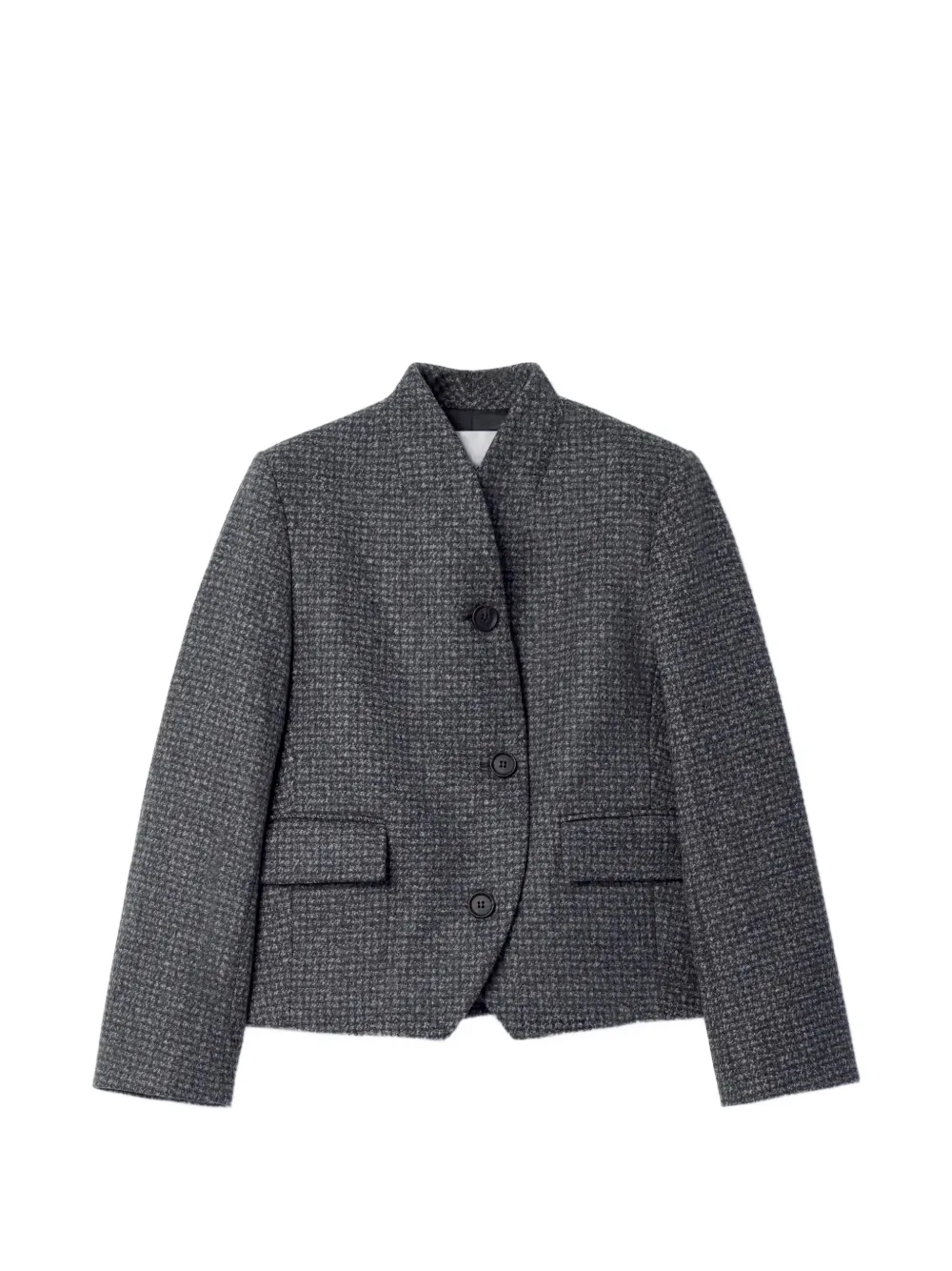 House Of Dagmar houndstooth-wool curved jacket
