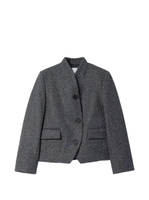 House Of Dagmar houndstooth-wool curved jacket