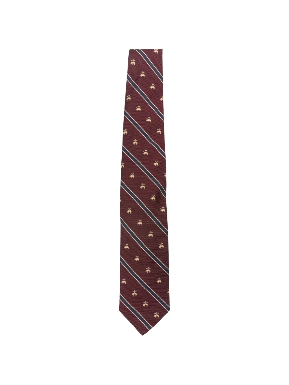 Brooks Brothers logo-embroidered striped tie