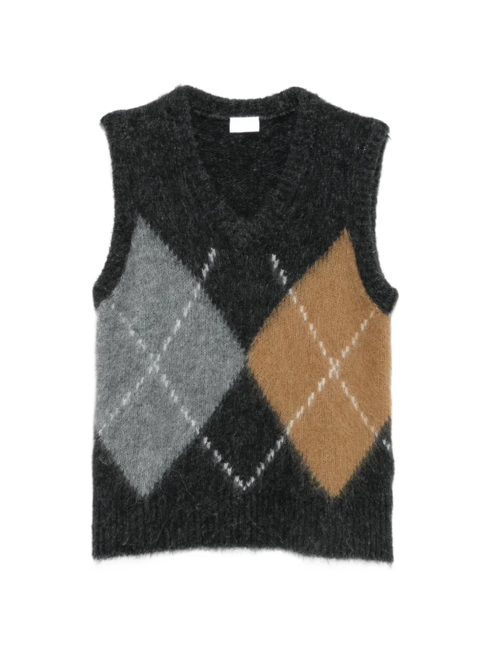 Filippa K argyle-knit V-neck vest Zwart